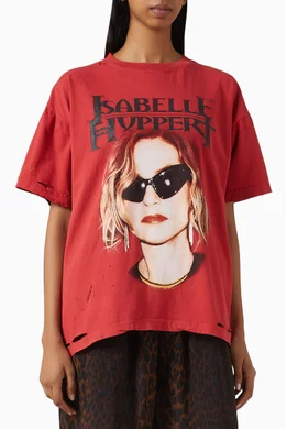 BALENCIAGA Isabelle イザベル ボックス Tシャツ Isabelle Boxy T-shirt in Faded Red | Balenciaga US
