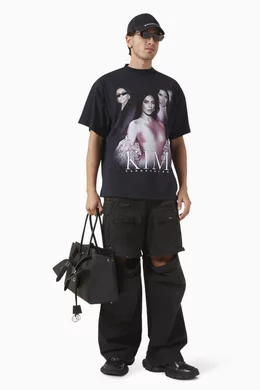 専用　BALENCIAGA KIM KARDASHIAN Tシャツ Buy Balenciaga Black Unisex Kim K Oversized T-shirt in Cotton For