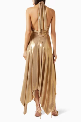 slim fit dress slacks Burnished Gold Velvet Bridesmaid Dress Convertible Floor-Length main image 1