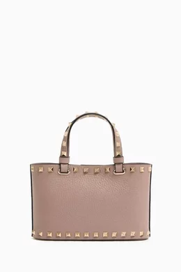 Buy Valentino Garavani Pink Mini Rockstud Shopper Tote Bag