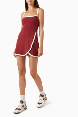burgundy dress with white shoes Athletic Fit Stretch Suit Pants - Heathered Maroon 40W