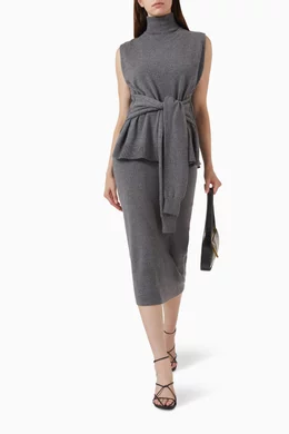 ribbed knit dress CHRYSTA KNIT DRESS