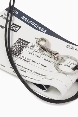 VIP【関税送料無料】希少 Balenciaga Train Ticket Keyring Balenciaga Train Ticket keyring for Men - White in UAE