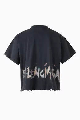 BALENCIAGA＊Tシャツ（NAIL POLISH IN JERSEY） Balenciaga Nail Polish cotton T-shirt in black - Balenciaga