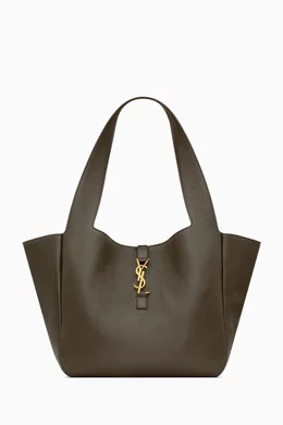 トートバッグ SAINT LAURENT DARK GREEN LEATHER LE 5 A 7 BEA SHOPPING BAG Buy SAINT LAURENT Green LE 5 À 7 BEA Bag in Leather For