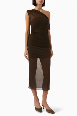 Buy Reformation Brown Adrielle Knit Dress in Jersey For Women Online |  Ounass Saudi