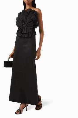 knee length dresses for ladies Kira Midi Dress-BLACK / 4