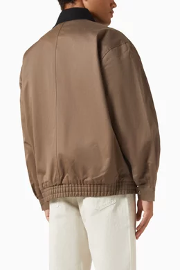 Buy Calvin Klein Jeans Brown Relaxed Blouson Jacket in Cotton