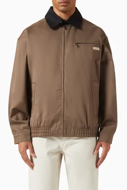 Buy Calvin Klein Jeans Brown Relaxed Blouson Jacket in Cotton