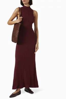 Buy St Agni Red Racerback Maxi Dress in Jersey For Women Online | Ounass  Saudi
