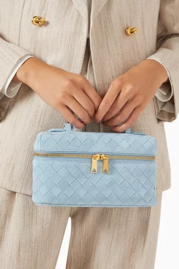 Buy Bottega Veneta Blue Bang Bang Vanity Case in Intrecciato