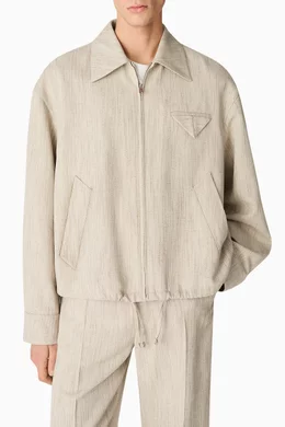 Buy Bottega Veneta Grey Kimono Blouson Jacket in Viscose & Silk