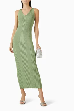 Buy NRA Green Liana Maxi Dress and Jacket Set in Knit For Women Online |  Ounass Saudi