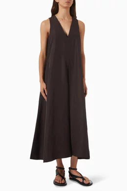 brown a line maxi dress Berylove Women Maxi Dress Brown A Line V Neck Spaghetti Straps Tulle Long Wedding Guest Dress, Brown / M