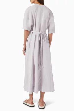Buy COS Purple Tie-detail Midi Dress in Lyocell Blend For Women Online |  Ounass Saudi