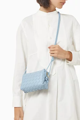 Buy Bottega Veneta Blue Mini Loop Camera Crossbody Bag in