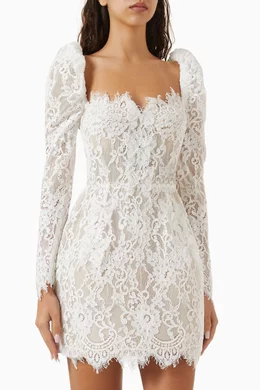 body lace dress Bridal Bodysuit Chantilly Lace Long Sleeve Ivory Lace L Chantilly Bodysuit by Grace Loves Lace main image 1