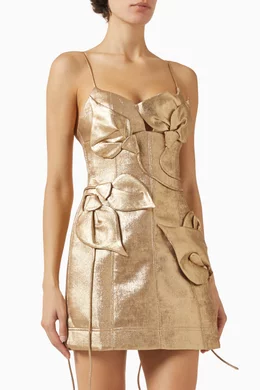 wynn sequin dress burgundy rose gold Acler Women's Amesbury Mini Dress – Saint Bernard main image 1