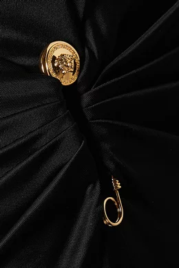 Buy Versace Black Safety-pin Maxi Dress in Liquid-jersey For Women Online |  Ounass Saudi