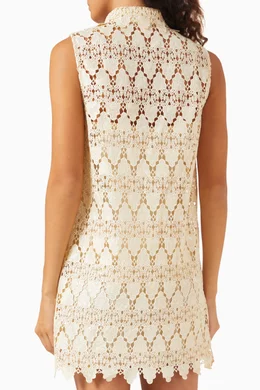 Buy Frame Neutral The Deco Dress in Lace For Women Online | Ounass Saudi