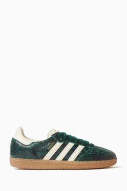 Buy adidas Green Samba OG W Low Top Sneakers in Snakeskin-print Leather For  Women Online | Ounass Saudi