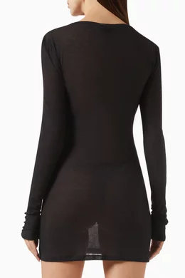 miu miu ribbed knit jersey dress Buy Black Mini in Jersey-knit For Women Online easter edit