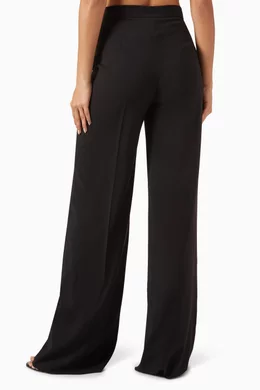 Buy Max Mara Black Fernet High-waisted Pants in Wool For