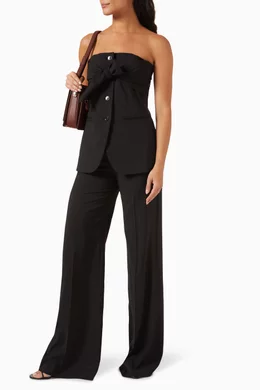 パンツ MAX MARA FERNET PANTS MAX MARA Fernet embroidered wool-canvas wide-leg pants | NET