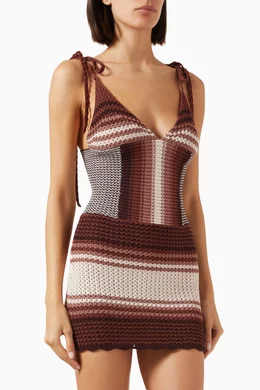 nine britton valencia knit midi dress Nouria neutrals ribbed-knit midi dress main image 1