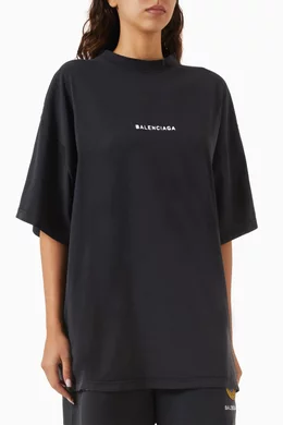 Buy Balenciaga Black Uniform Merch Oversized T-shirt in Dry