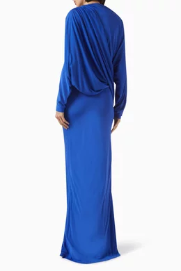 ruffle jersey dress Sail to Sable Blue & White Stripe Ruffle Hem Shirt Dress BLUE/WHITE / S / JM26002