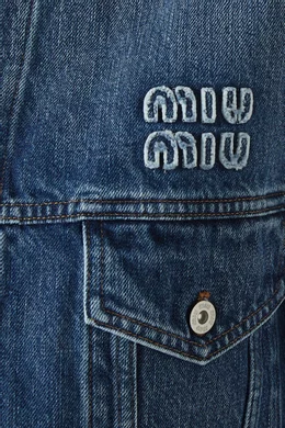 Buy Miu Miu Blue Blouson Jacket in Denim For Women Online | Ounass