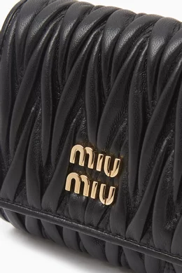 小物 miu miu compact leather wallet black Miu Miu Women's' Small Leather Wallet in Black | LN-CC®