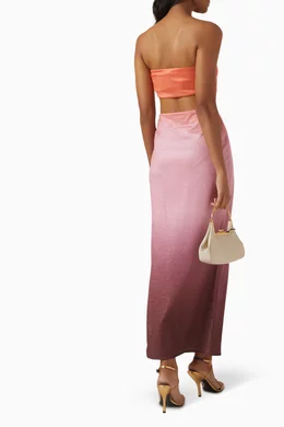 shona joy la lune lace back maxi dress cream Shona Joy - La Lune Cumulus Silk Backless Lace Split Maxi Dress - Ivory