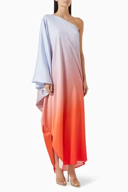 open lace back dress Lola Maxi Dress Orange in Satin main image 1