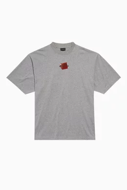 Buy Balenciaga Grey Unisex International T-shirt Medium-fit in Dry