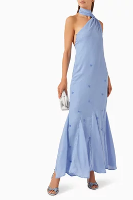 chinese dress ladies Ari Maxi Dress Black in Chiffon