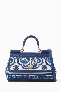 緊急セール【D&G】Sicily Small Majolica Bag★送料関税込 Buy Dolce & Gabbana Kids Sicily Mini Majolica Leather