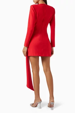 mossman sense of mystery dress red Buy Mossman Red Sense Of Mystery Draped Mini Dress For Women Online