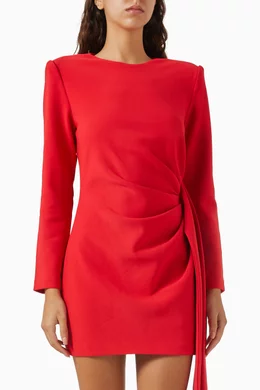 mossman sense of mystery dress red Buy Mossman Red Sense Of Mystery Draped Mini Dress For Women Online