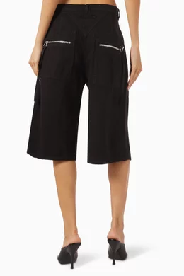 ショートパンツ PINKO PASCAL WIDE COTTON BERMUDA WITH POCKETS Wide-leg cotton Bermuda shorts with pockets PINKO → Shop Online