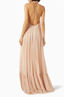 strapless open back dress Pink Lace Dress with Pockets