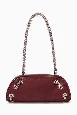 【送料&関税込】Stella McCartney bowling Falabella Shoulder Women Black Falabella Bowling Shoulder Bag | Stella McCartney US