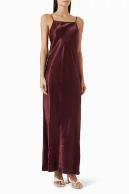 Buy Marella Burgundy Tamia Twinset Slip Dress in Satin For Women Online |  Ounass Saudi