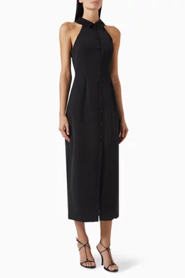chinese dress ladies The Ultimate Muse Collar Maxi Dress Black — Midi Dresses main image 1