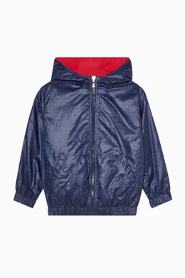 Buy Fendi Blue Reversible Windbreaker Jacket For Boys Online