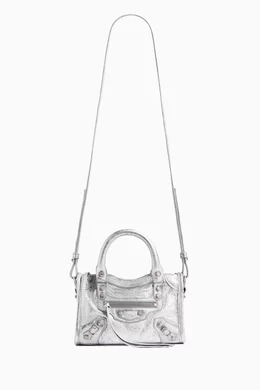 Buy Balenciaga Grey Nano Le City Bag in Arena Lambskin For Women