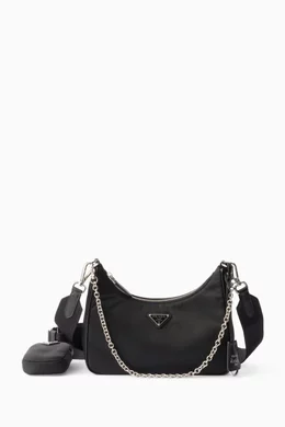 Buy Prada Black Re-Edition 2005 Shoulder Bag in Re-Nylon For Women