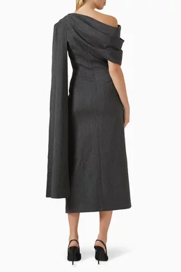 Buy Roksanda Grey Maite Dress in Herringbone Wool For Women Online | Ounass  Saudi