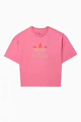 Buy adidas Purple Trefoil Logo T-shirt in Cotton For Girls Online